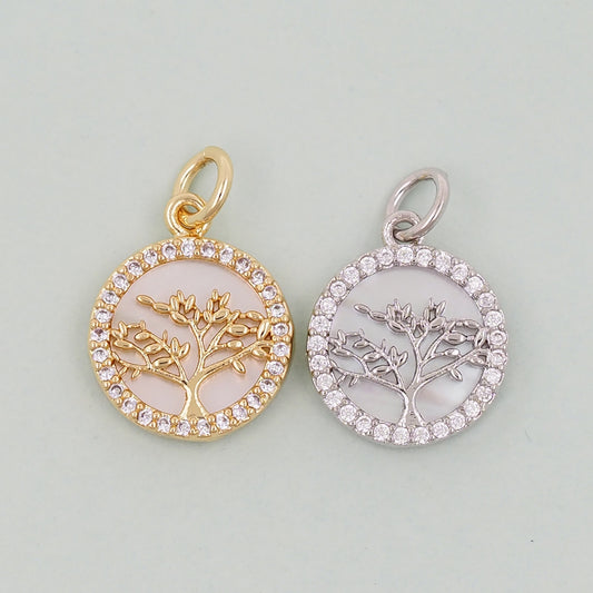 Gold tree of Life Charms,18K Gold Filled tree of Life Pendant,Silver tree of Life Charm Bracelet Necklace for DIY Jewelry Making Supply
