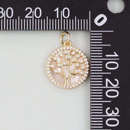 Gold tree of Life Charms,18K Gold Filled tree of Life Pendant,Silver tree of Life Charm Bracelet Necklace for DIY Jewelry Making Supply