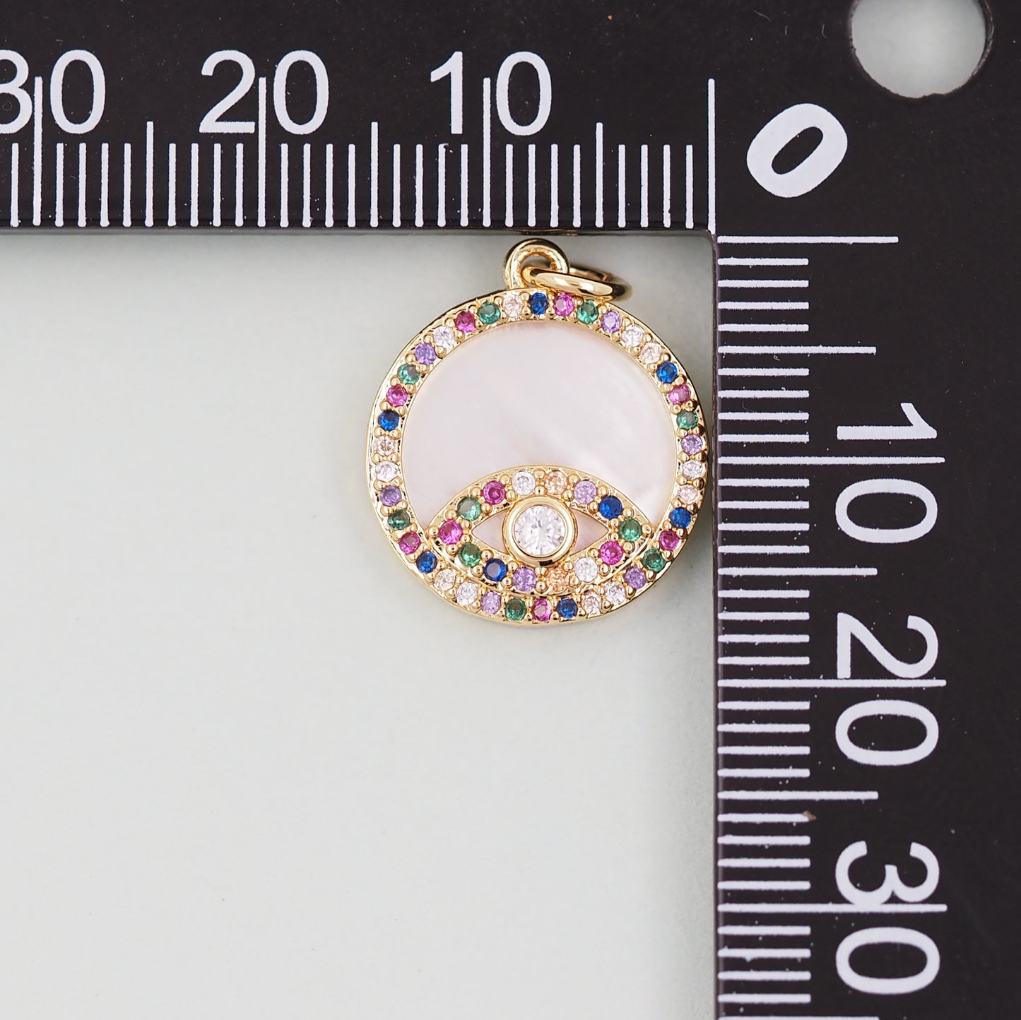 Gold Evil Eye Charms,18K Gold Filled Evil Eye Pendant,Evil Eye Charm Bracelet Necklace for DIY Jewelry Making Supply
