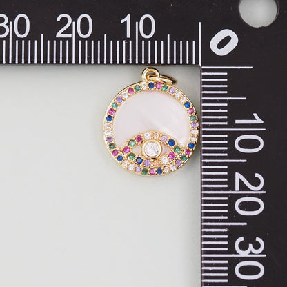 Gold Evil Eye Charms,18K Gold Filled Evil Eye Pendant,Evil Eye Charm Bracelet Necklace for DIY Jewelry Making Supply