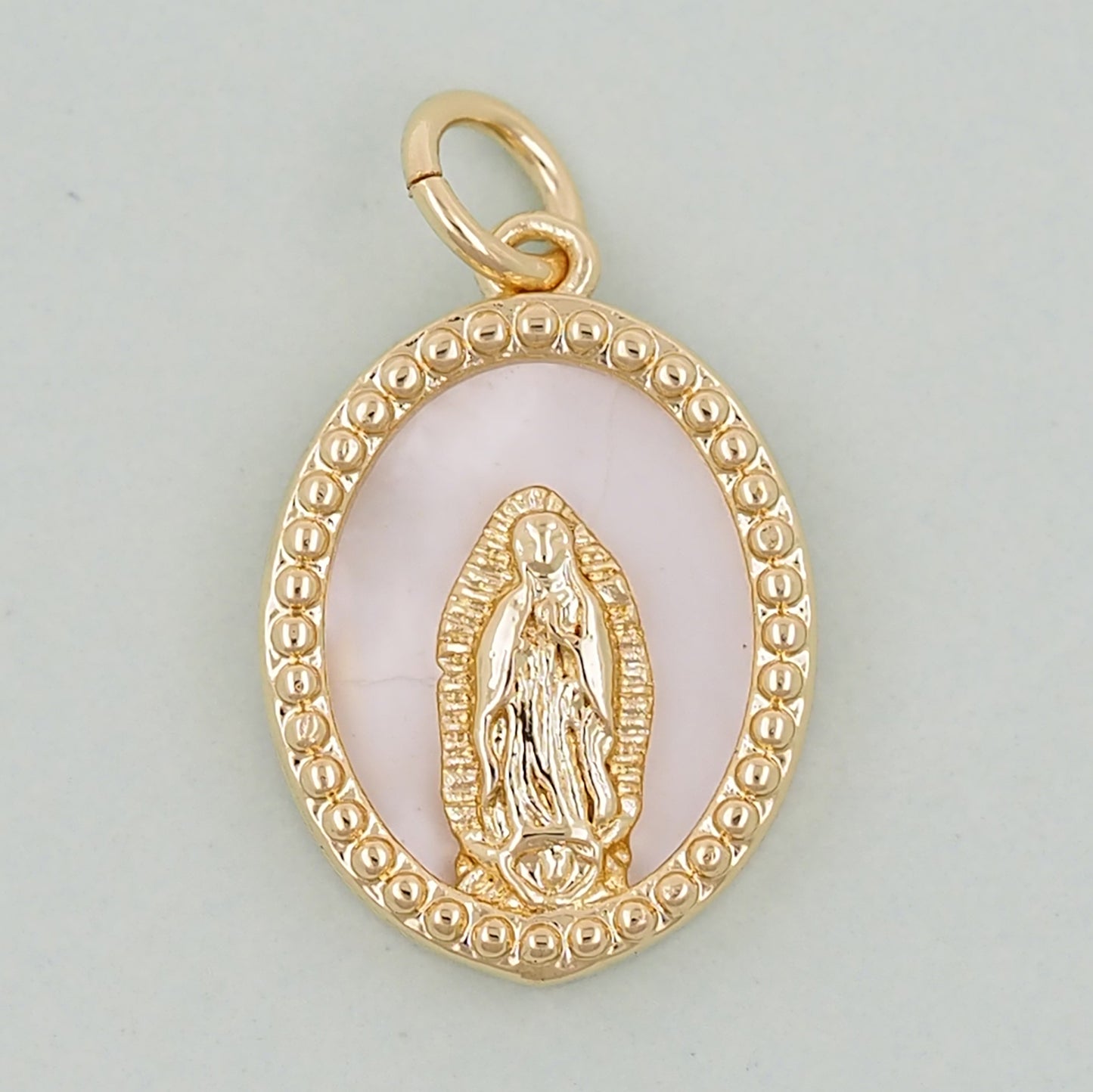 Gold Our Lady of Guadalupe Charms,18K Gold Filled virgin mary Pendant Charm Bracelet Necklace for DIY Jewelry Making Supply
