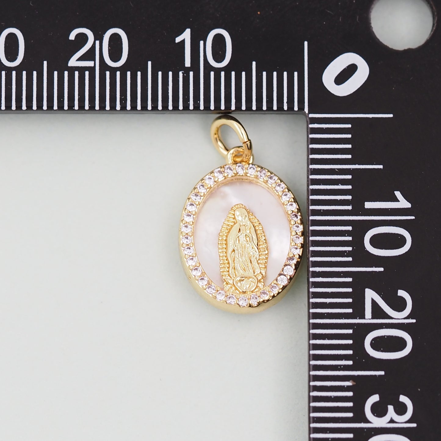 Gold Our Lady of Guadalupe Charms,18K Gold Filled virgin mary Pendant Charm Bracelet Necklace for DIY Jewelry Making Supply