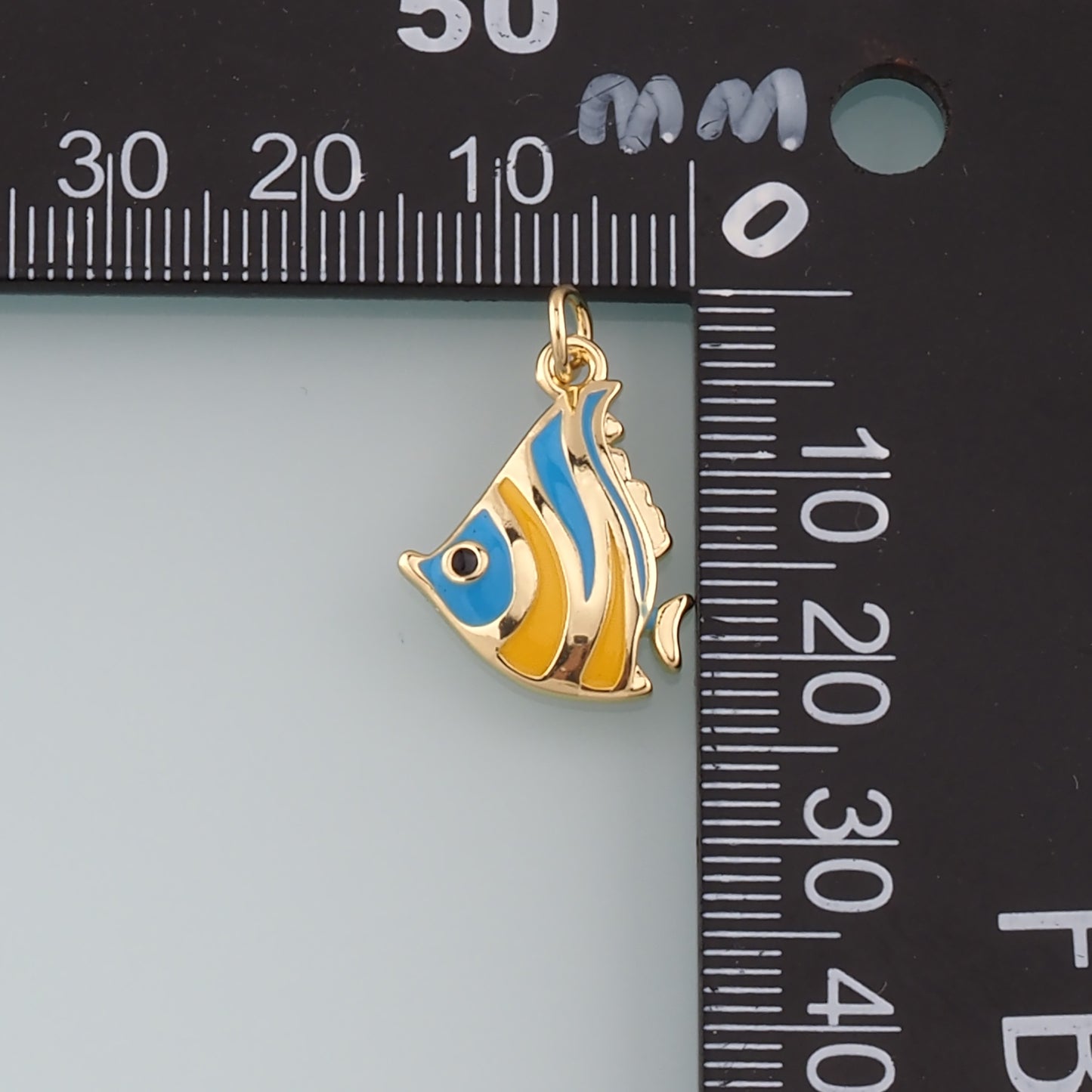Gold Fish Charms,18K Gold Filled Fish Pendant,Enamel Ocean Charm Bracelet Necklace for DIY Jewelry Making Supply