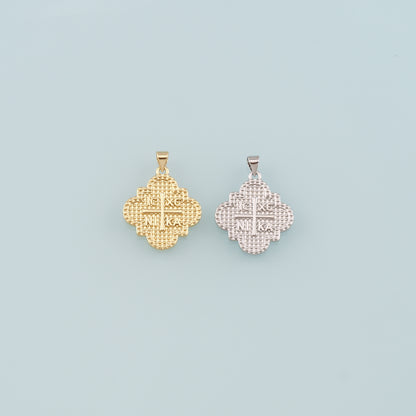 Gold Cross Charms,18K Gold Filled Cross Pendant,Religion Charm Bracelet Necklace for DIY Jewelry Making Supply