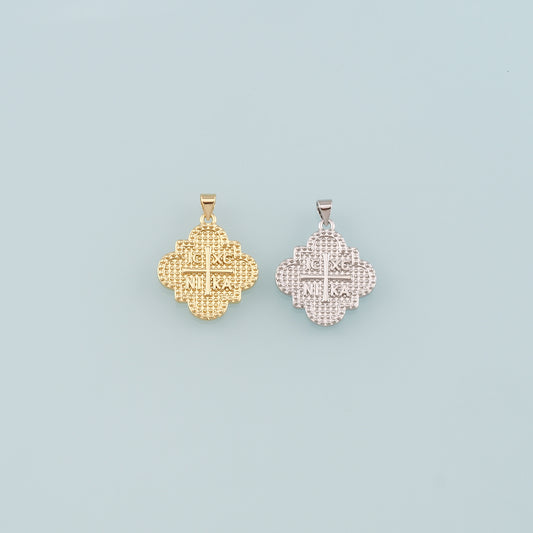 Gold Cross Charms,18K Gold Filled Cross Pendant,Religion Charm Bracelet Necklace for DIY Jewelry Making Supply