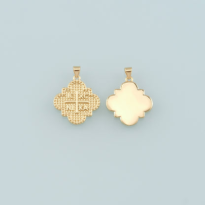 Gold Cross Charms,18K Gold Filled Cross Pendant,Religion Charm Bracelet Necklace for DIY Jewelry Making Supply