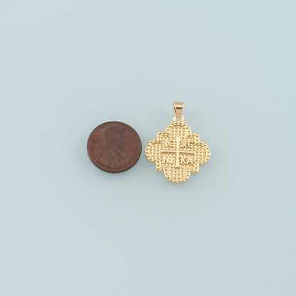Gold Cross Charms,18K Gold Filled Cross Pendant,Religion Charm Bracelet Necklace for DIY Jewelry Making Supply