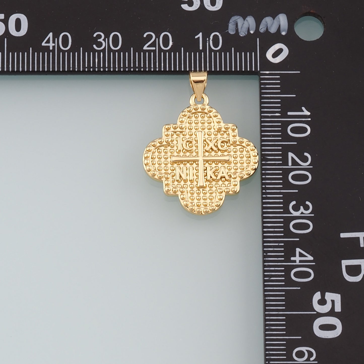 Gold Cross Charms,18K Gold Filled Cross Pendant,Religion Charm Bracelet Necklace for DIY Jewelry Making Supply