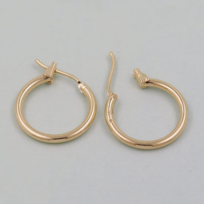 1pair 18K Gold Filled thin Hoops Earrings,Gold Earrings,Dainty Hoops Huggie,Gold Huggies Hoop Earrings 20mm