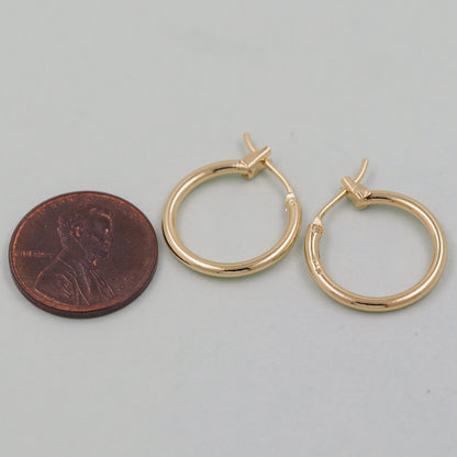 1pair 18K Gold Filled thin Hoops Earrings,Gold Earrings,Dainty Hoops Huggie,Gold Huggies Hoop Earrings 20mm