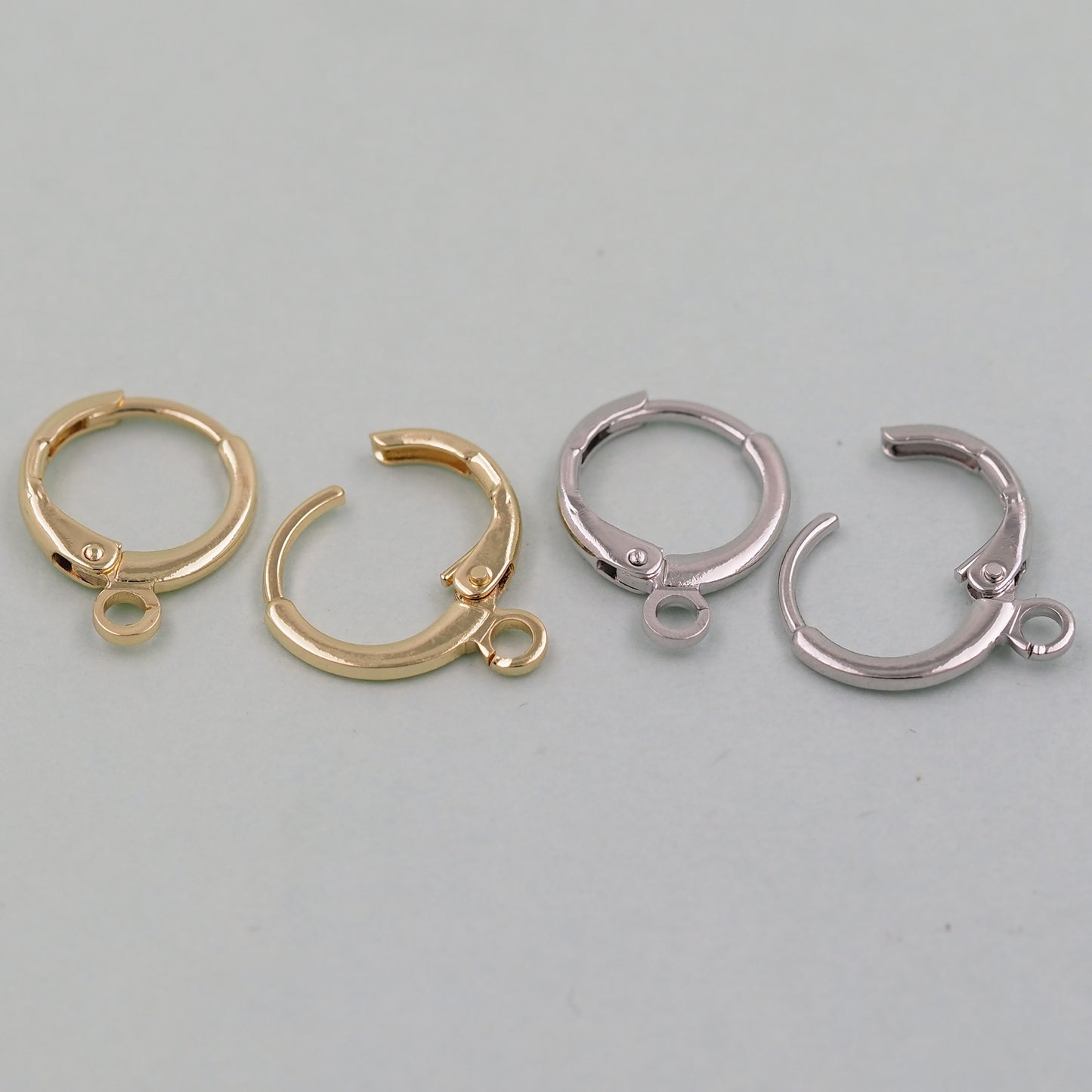 1pair 18K Gold Filled Hoops earring components,Gold Earrings,Dainty Hoops Huggie,Gold Huggies Hoop Earrings