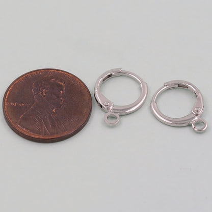 1pair 18K Gold Filled Hoops earring components,Gold Earrings,Dainty Hoops Huggie,Gold Huggies Hoop Earrings