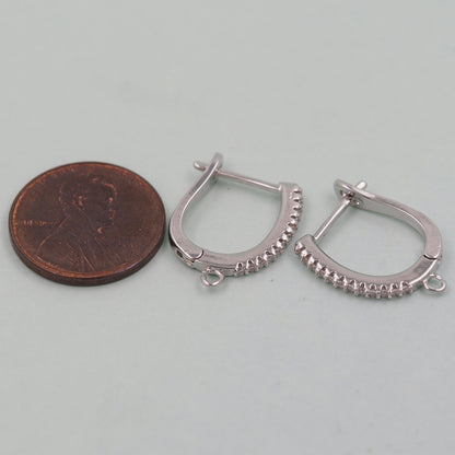 1pair 18K Gold Filled Hoops earring components,Gold Earrings,Dainty Hoops Huggie,Gold Huggies Hoop Earrings