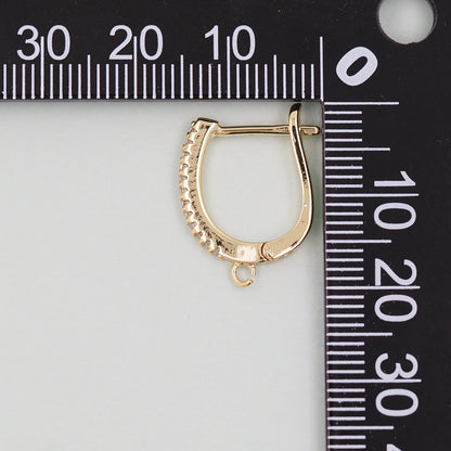 1pair 18K Gold Filled Hoops earring components,Gold Earrings,Dainty Hoops Huggie,Gold Huggies Hoop Earrings