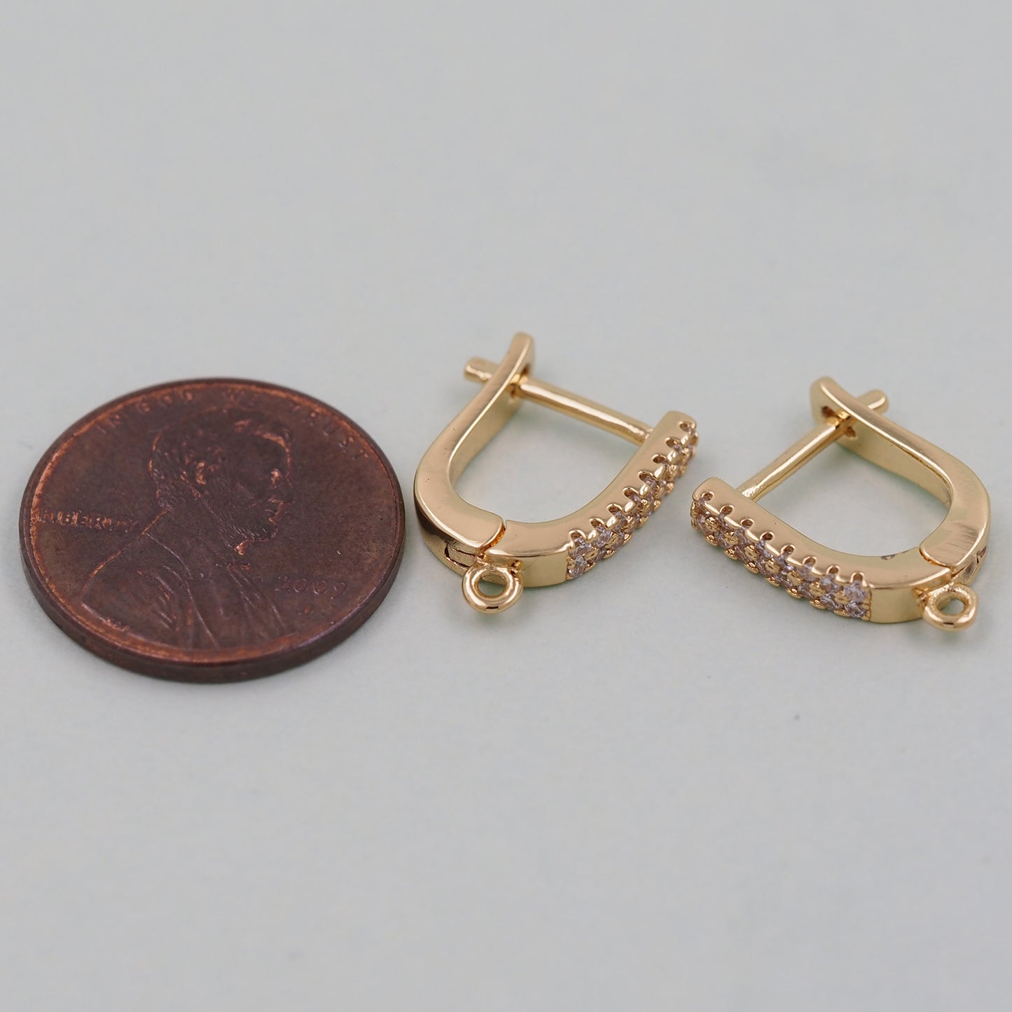 1pair 18K Gold Filled Hoops earring components,Gold Earrings,Dainty Hoops Huggie,Gold Huggies Hoop Earrings