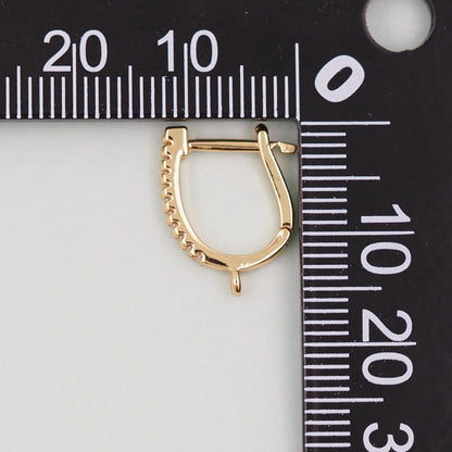 1pair 18K Gold Filled Hoops earring components,Gold U Earrings,Dainty Hoops Huggie,Gold Huggies Hoop Earrings