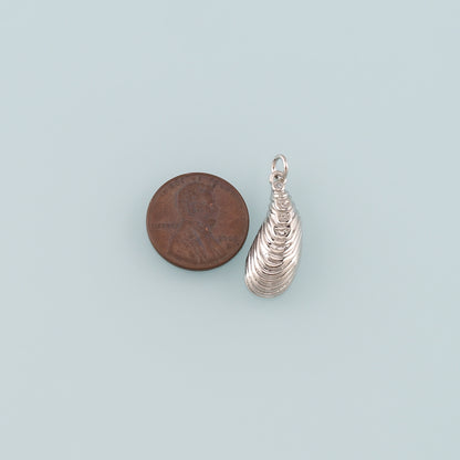 Gold Oyster Charms,18K Gold Filled Conch Pendant,Conch Shell Charm Bracelet Necklace for DIY Jewelry Making Supply