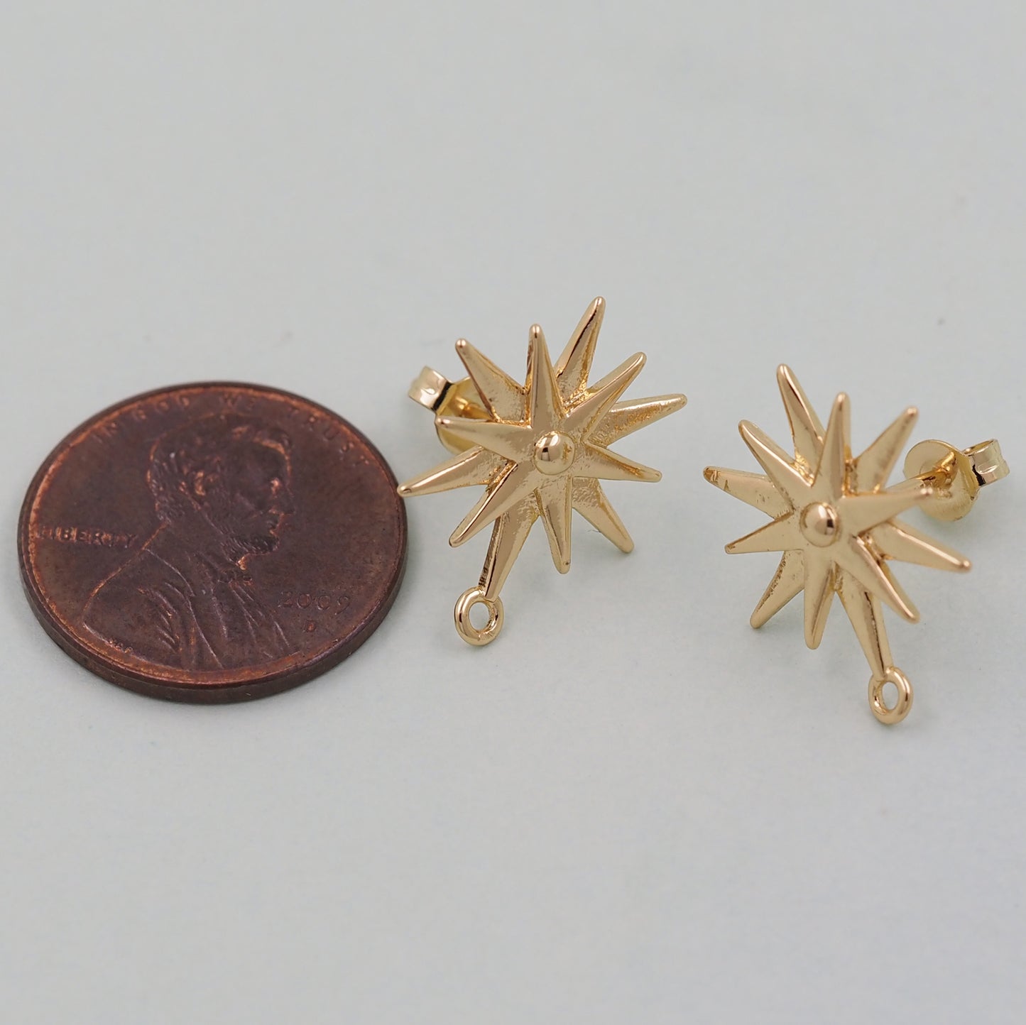 1pair 18K Gold Filled north star Hoops Earrings,Gold Earrings,Dainty Hoops Huggie,Gold Huggies Hoop Earrings
