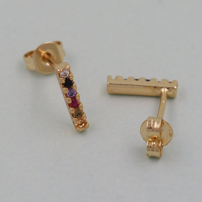 1pair 18K Gold Filled strip bar Earrings,Gold Earrings,Dainty  Earrings