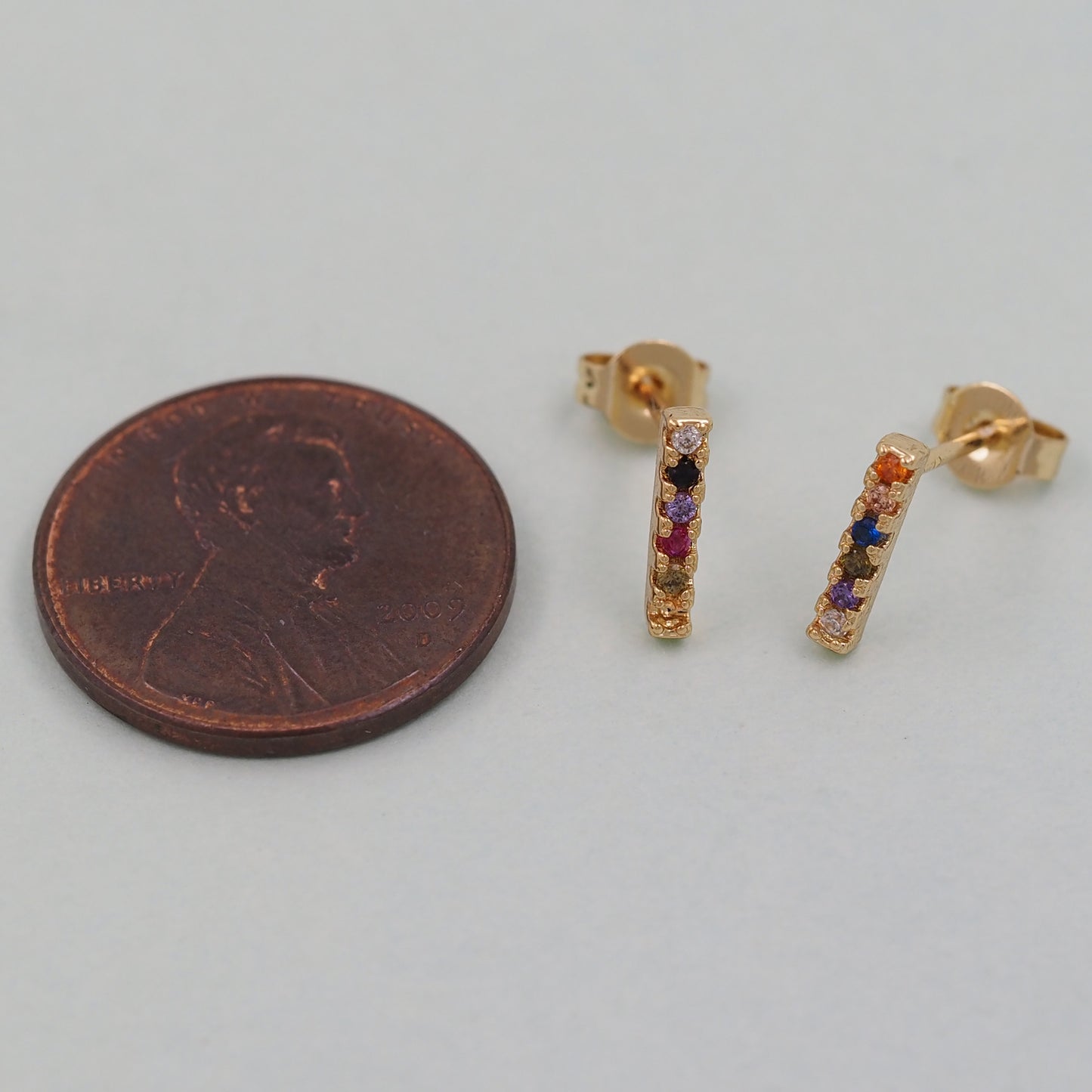 1pair 18K Gold Filled strip bar Earrings,Gold Earrings,Dainty  Earrings