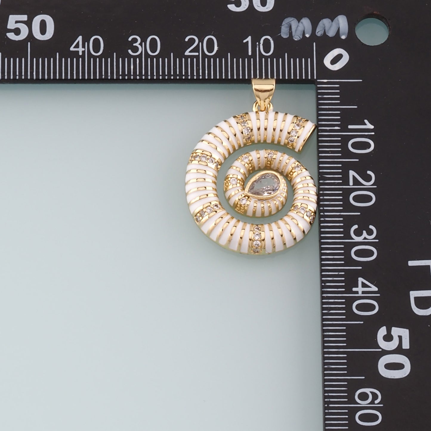 Gold Shell Charms,18K Gold Filled Conch Pendant,Enamel Conch Shell Charm Bracelet Necklace for DIY Jewelry Making Supply