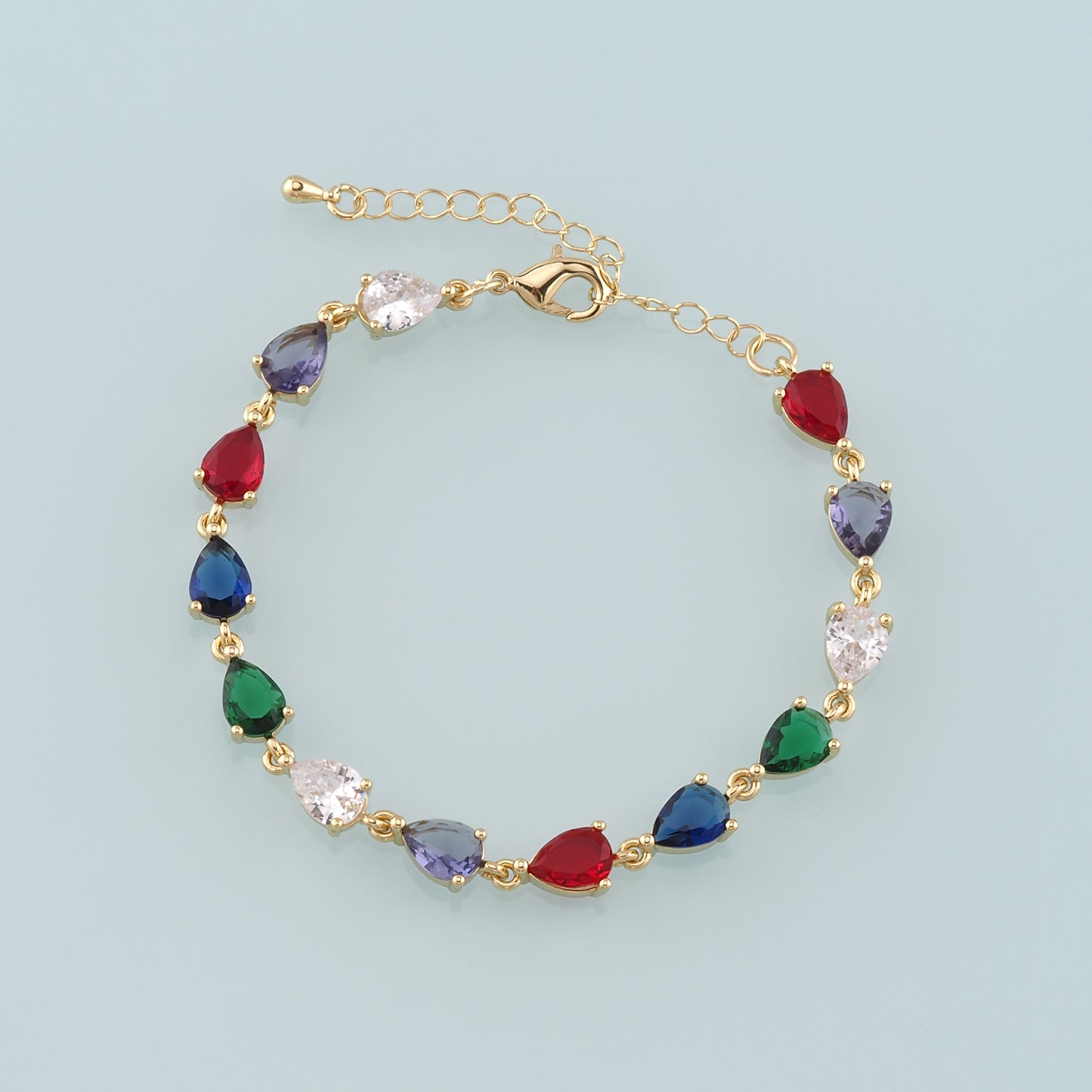 Gold Adjustable Chain,18K Gold Filled Teardrop Bracelet,Semi Finished Bracelets,Bracelets for Jewelry Making
