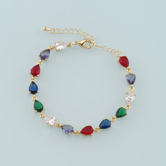 Gold Adjustable Chain,18K Gold Filled Teardrop Bracelet,Semi Finished Bracelets,Bracelets for Jewelry Making