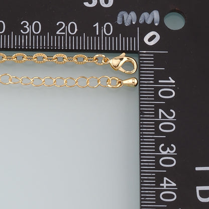 Gold Adjustable Chain,18K Gold Filled Oval Bracelet,Semi Finished Bracelets,Bracelets for Jewelry Making