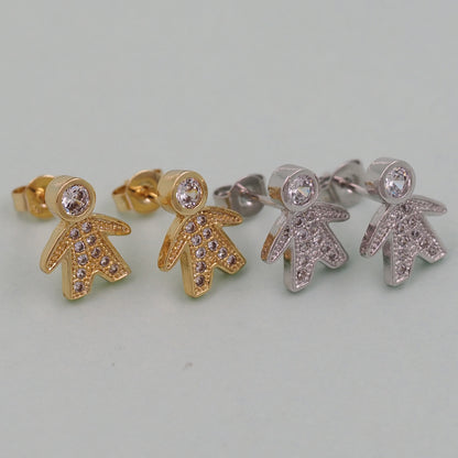 1pair 18K Gold Filled Boy Earrings,Gold Earrings,Dainty Earrings