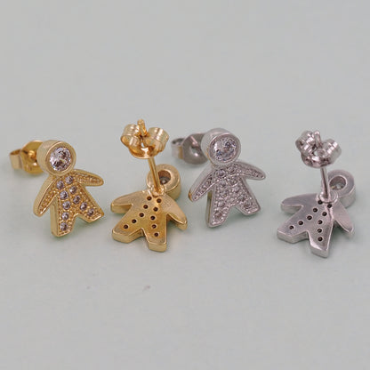1pair 18K Gold Filled Boy Earrings,Gold Earrings,Dainty Earrings