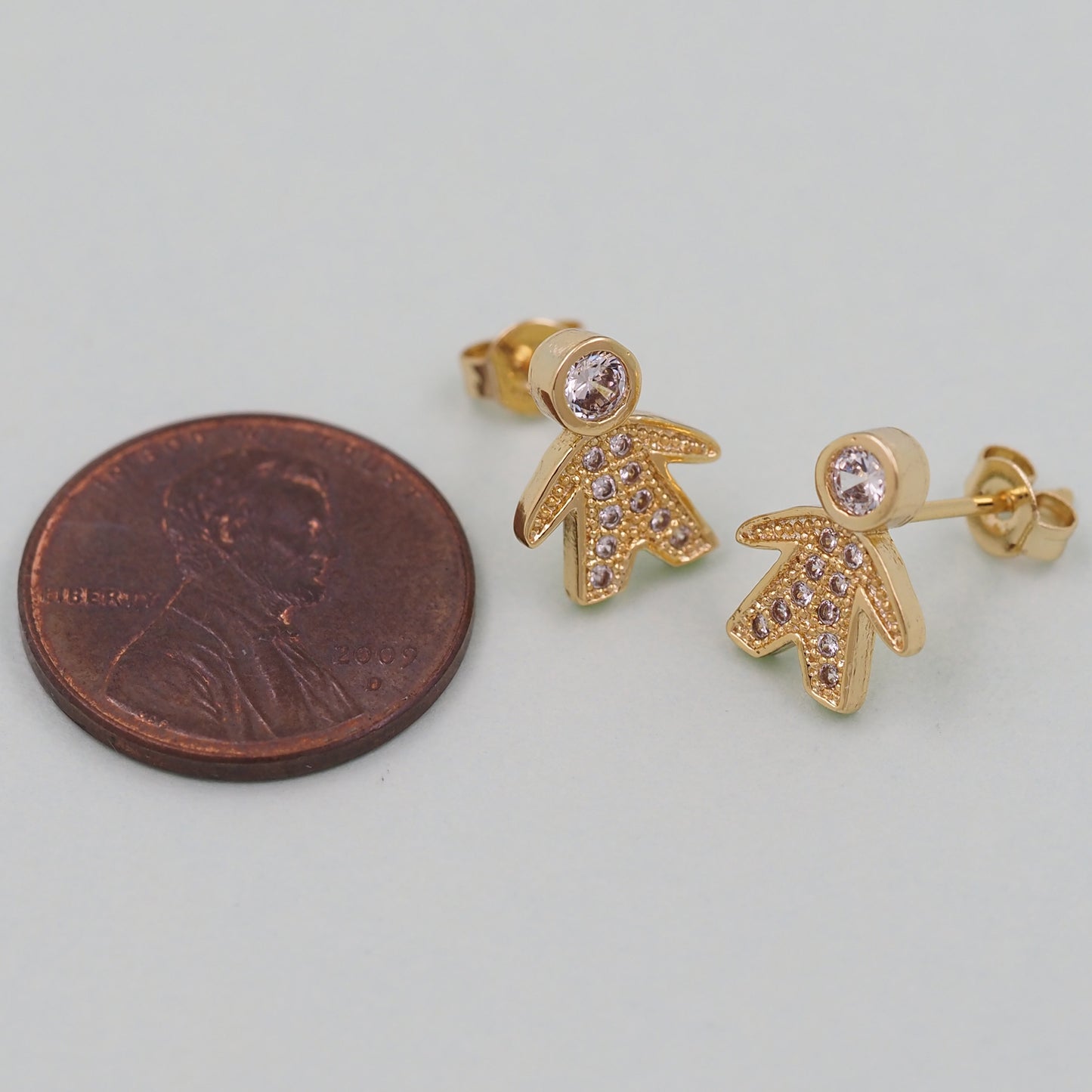 1pair 18K Gold Filled Boy Earrings,Gold Earrings,Dainty Earrings