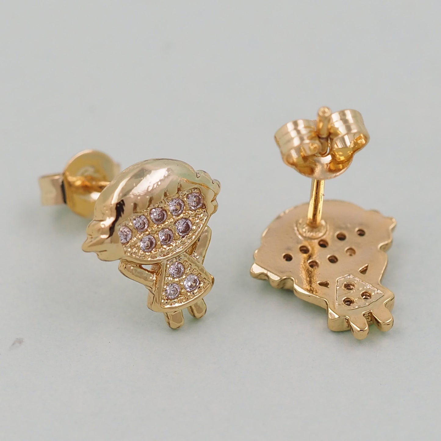 1pair 18K Gold Filled Girl Earrings,Gold Earrings,Dainty Earrings