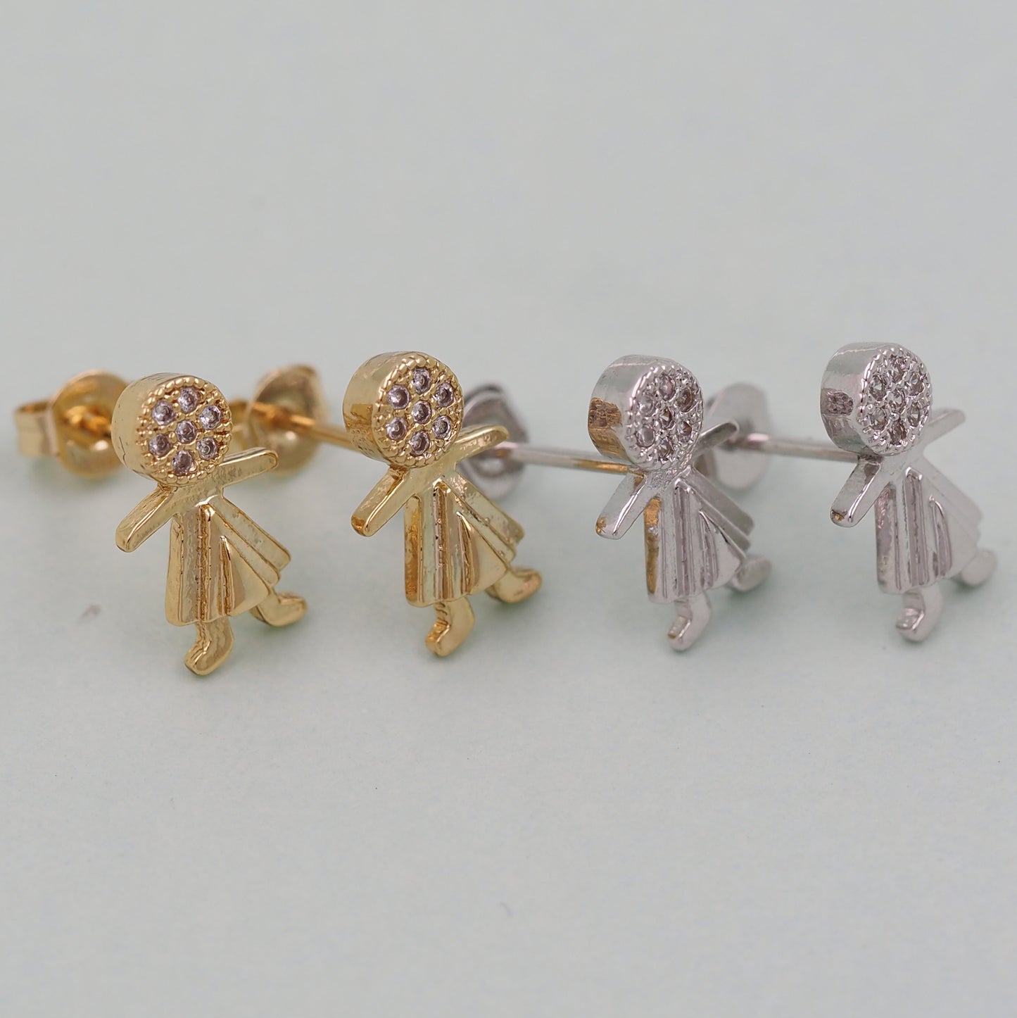 1pair 18K Gold Filled Girl Earrings,Gold Earrings,Dainty Earrings
