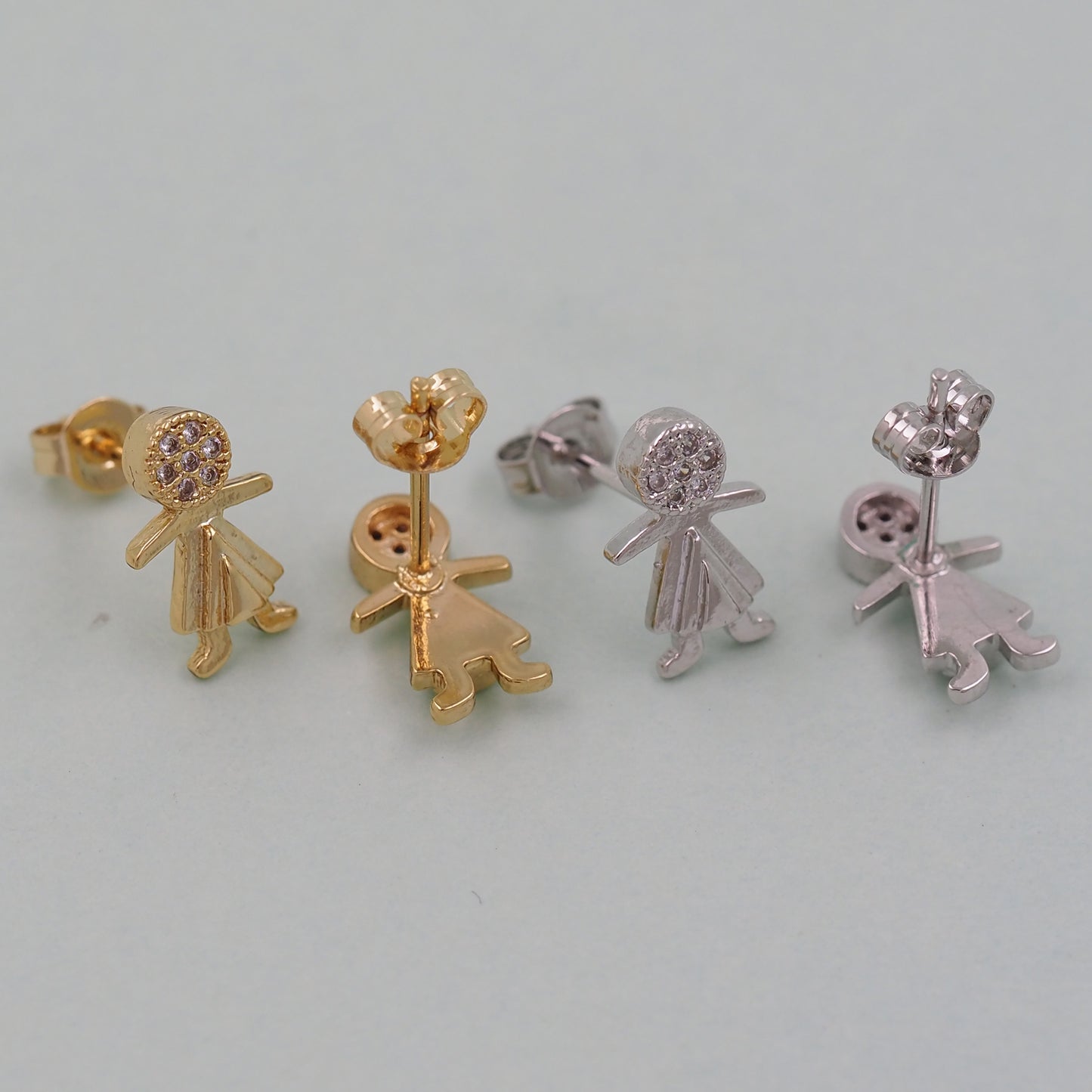 1pair 18K Gold Filled Girl Earrings,Gold Earrings,Dainty Earrings