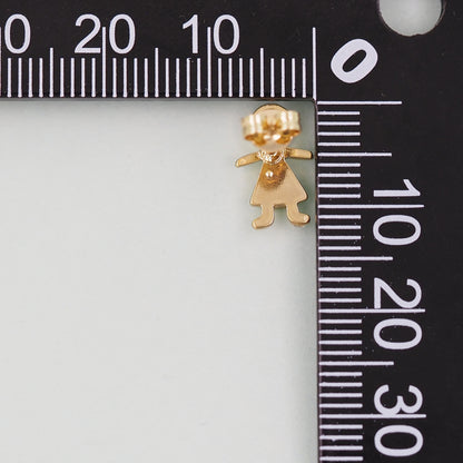 1pair 18K Gold Filled Girl Earrings,Gold Earrings,Dainty Earrings