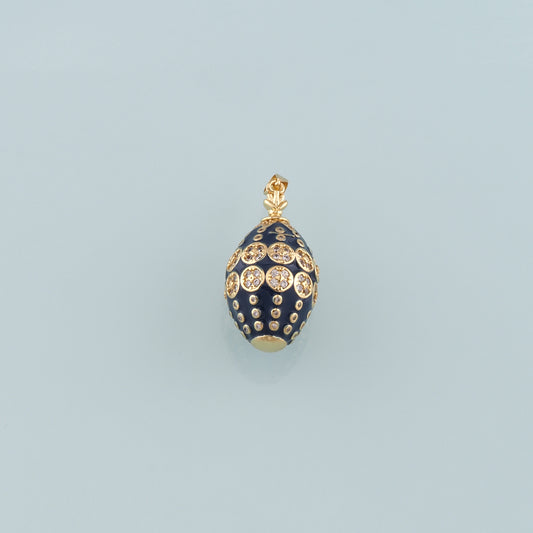 Gold Oval Charm,18K Gold Filled Oval Pendant,Enamel Oval Charm Bracelet Necklace for DIY Jewelry Making Supply