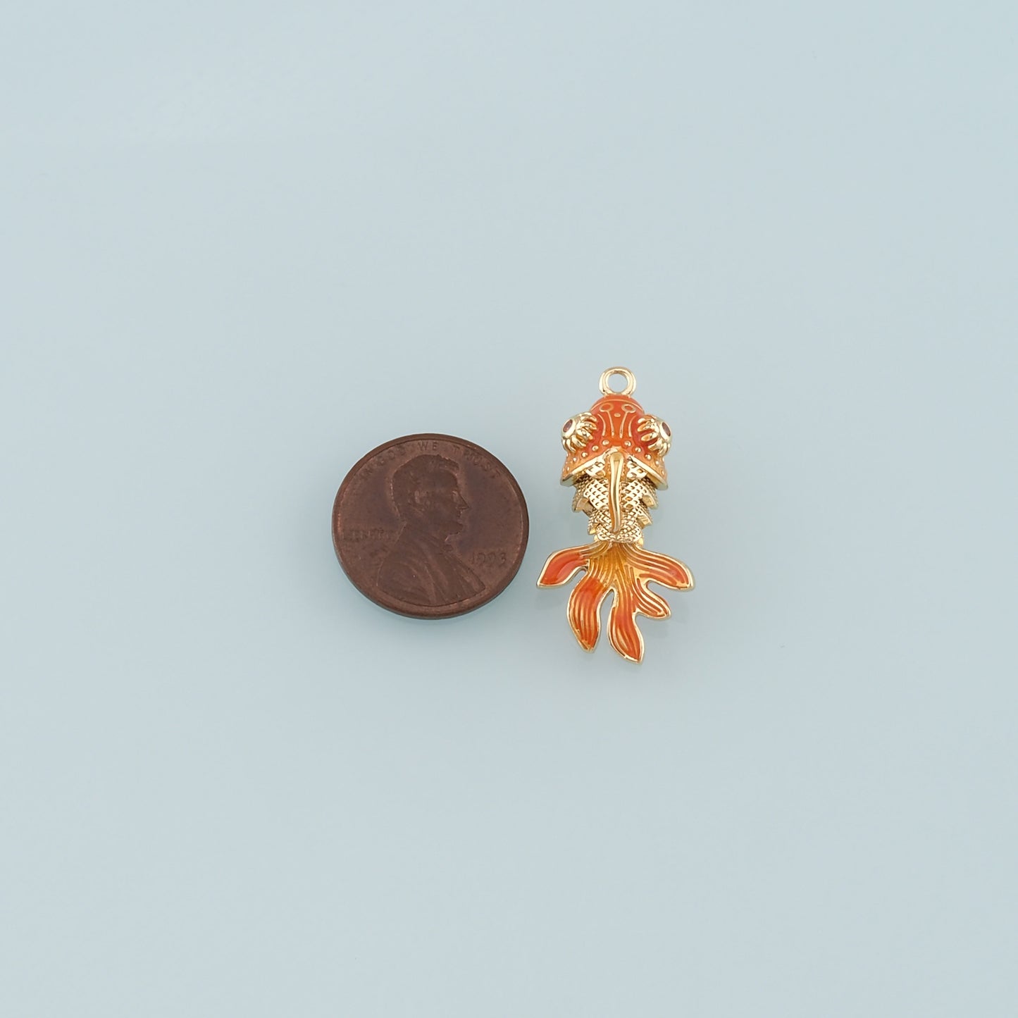 Gold Fish Charms,18K Gold Filled Fish Pendant,Enamel Ocean Charm Bracelet Necklace for DIY Jewelry Making Supply