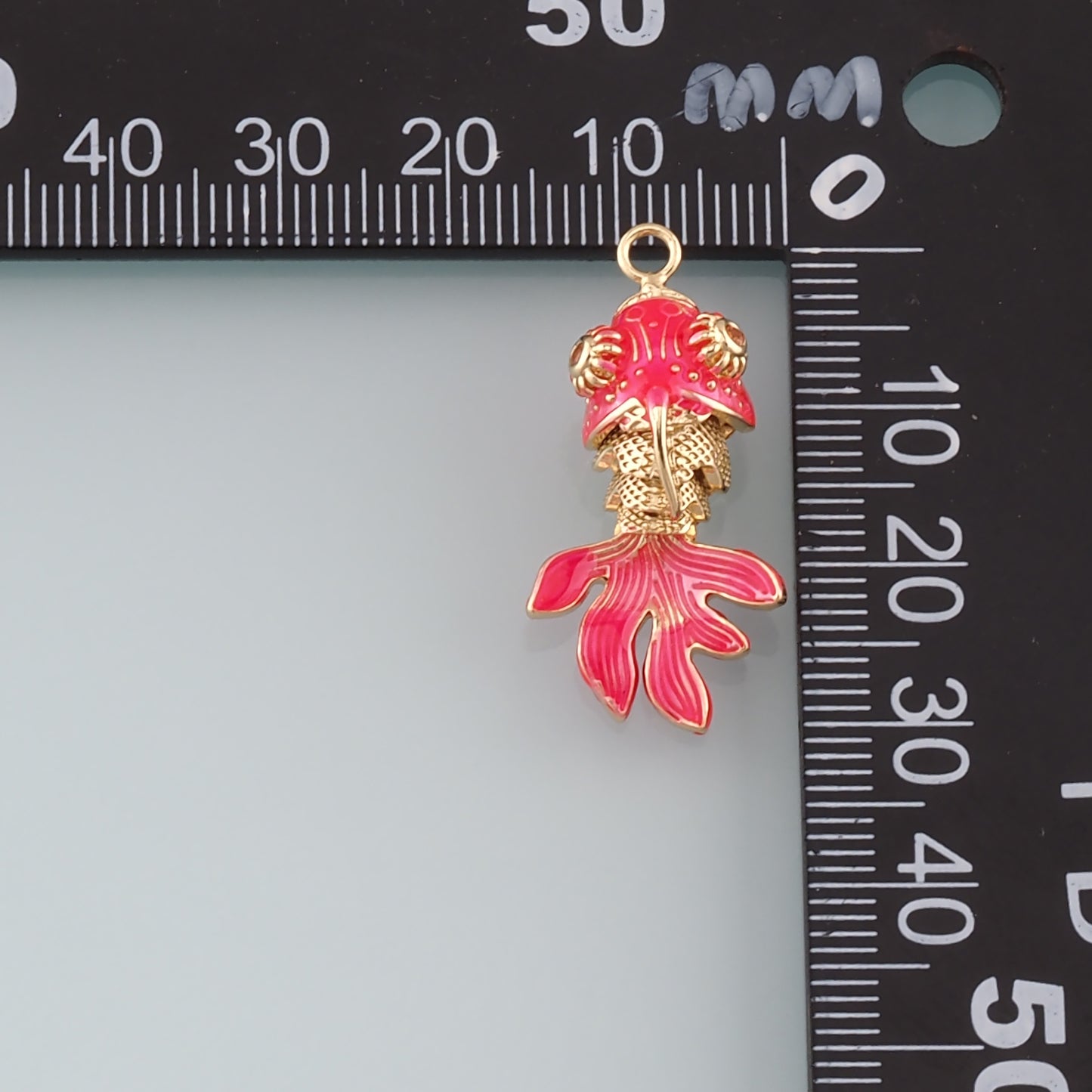 Gold Fish Charms,18K Gold Filled Fish Pendant,Enamel Ocean Charm Bracelet Necklace for DIY Jewelry Making Supply