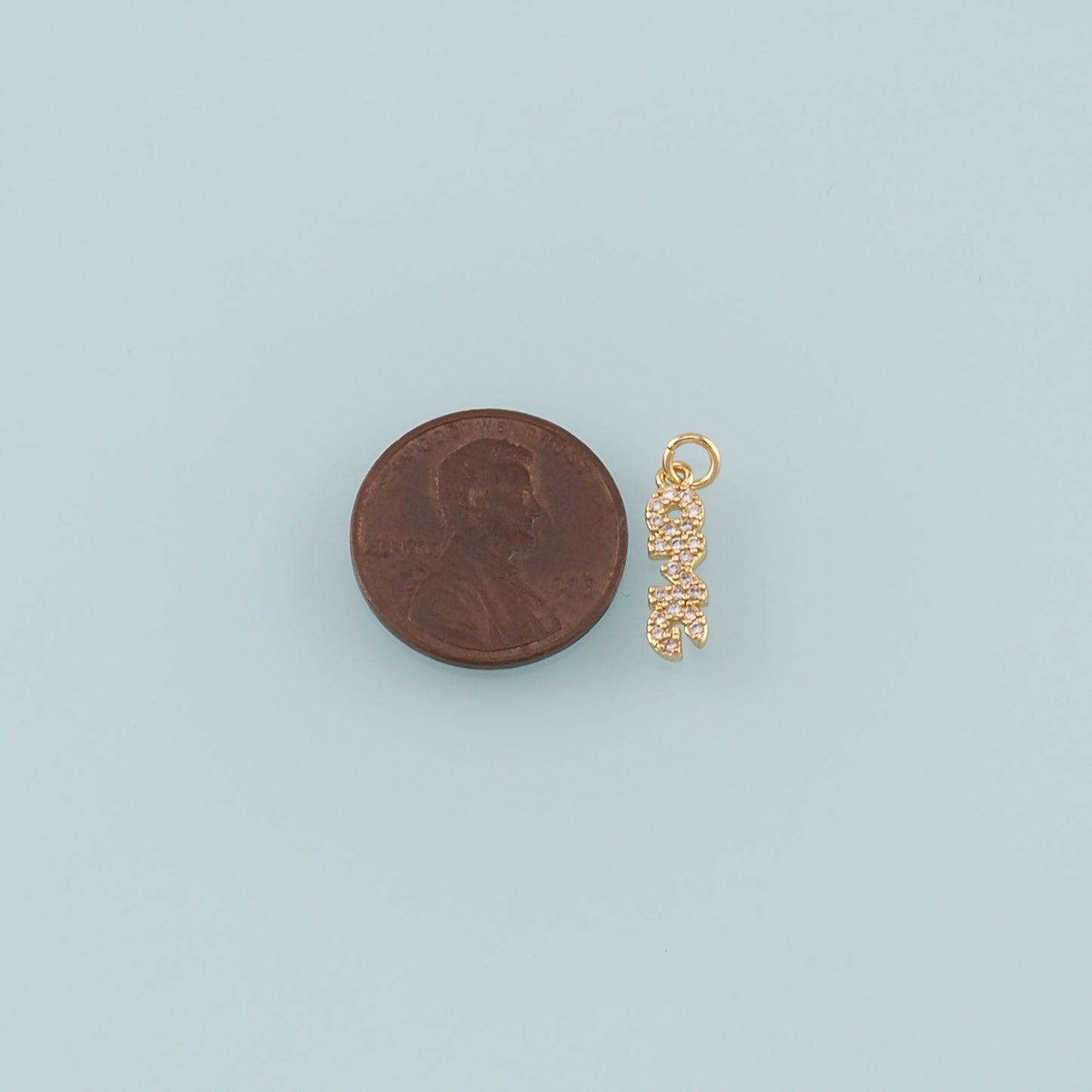 Gold Letter Charms,18K Gold Filled OMG Pendant,CZ Micro Pave omg Charm Bracelet Necklace for DIY Jewelry Making Supply