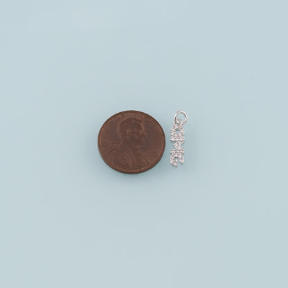 Gold Letter Charms,18K Gold Filled OMG Pendant,CZ Micro Pave omg Charm Bracelet Necklace for DIY Jewelry Making Supply