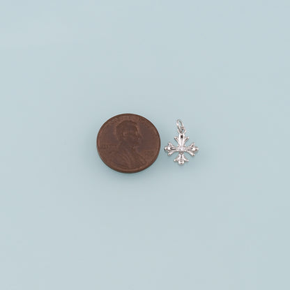 Gold Cross Charms,18K Gold Filled Cross Pendant,CZ Micro Pave Religion Charm Bracelet Necklace for DIY Jewelry Making Supply
