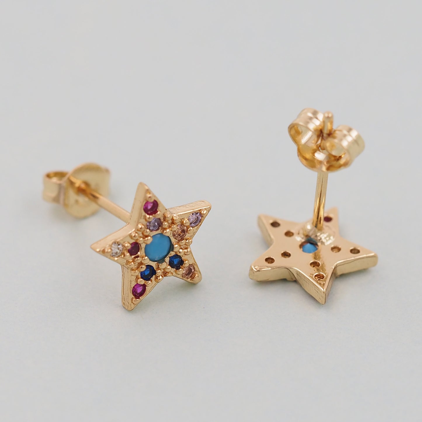 1pair 18K Gold Filled Star Earrings,Gold Earrings,Dainty Earrings