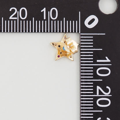 1pair 18K Gold Filled Star Earrings,Gold Earrings,Dainty Earrings