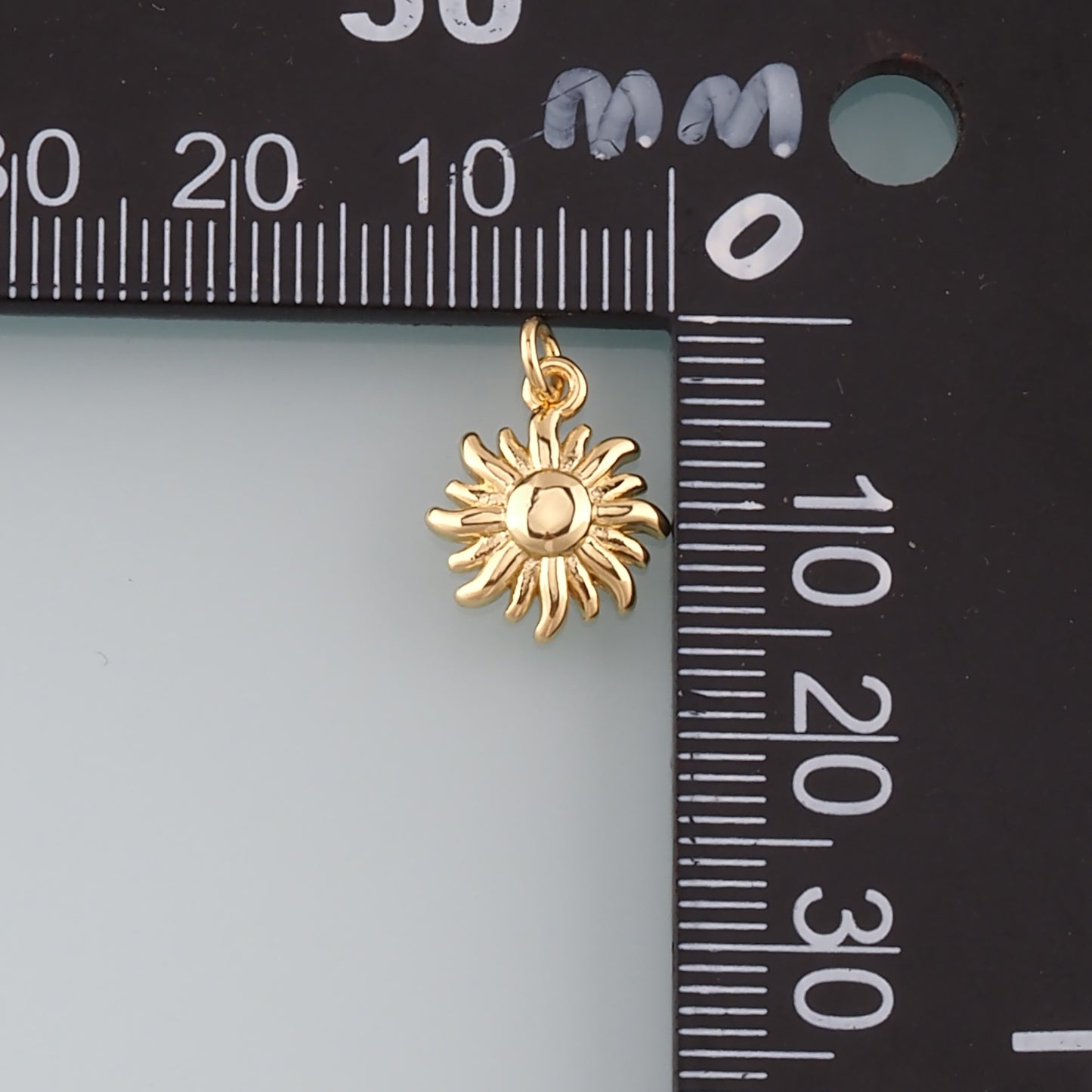 Gold Sun Charms,18K Gold Filled Sun Pendant,Celestial Charm Bracelet Necklace for DIY Jewelry Making Supply