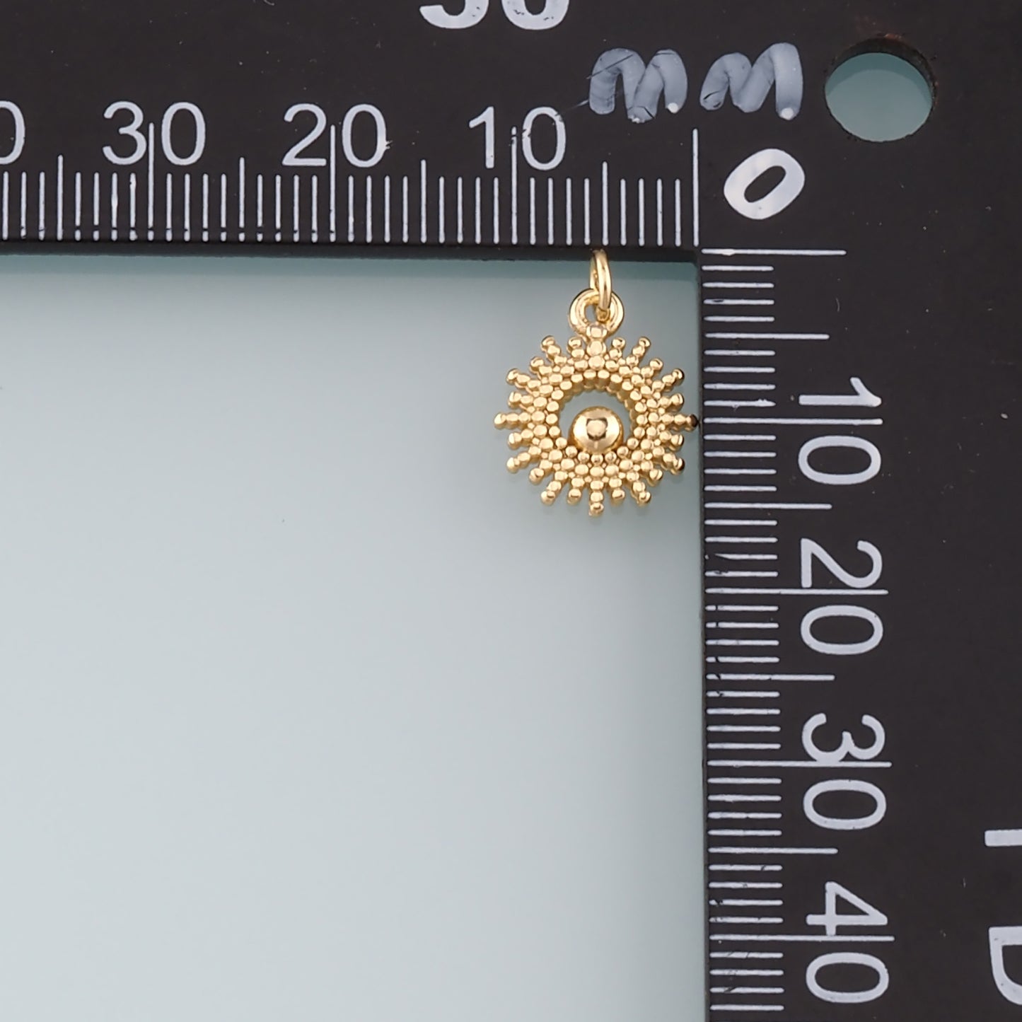 Gold Sun Charms,18K Gold Filled Sun Pendant,Celestial Charm Bracelet Necklace for DIY Jewelry Making Supply