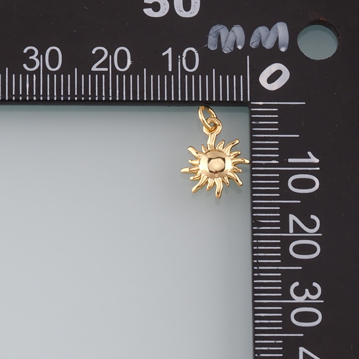 Gold Sun Charms,18K Gold Filled Sun Pendant,Celestial Charm Bracelet Necklace for DIY Jewelry Making Supply