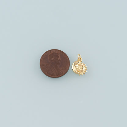 Gold Sun Charms,18K Gold Filled Moon Sun Pendant,Celestial Charm Bracelet Necklace for DIY Jewelry Making Supply