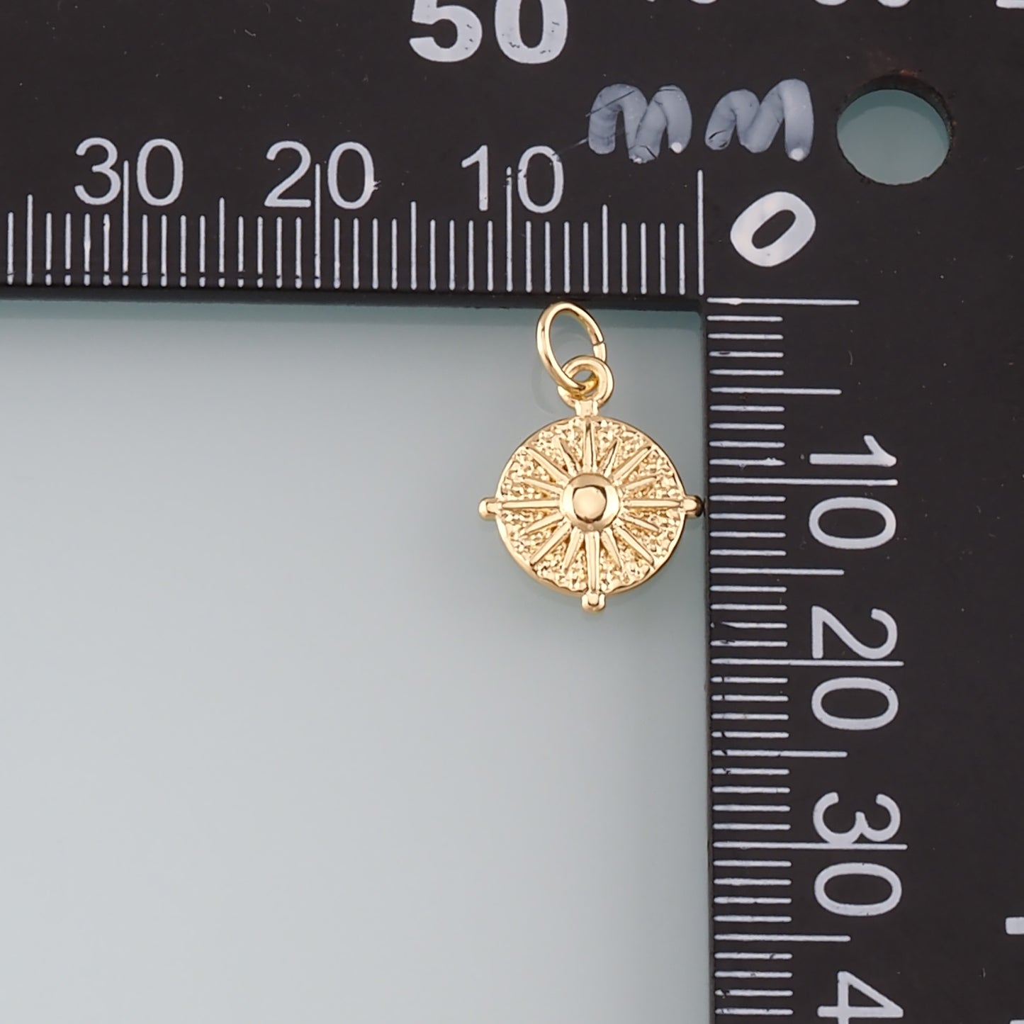 18K Gold Filled Compass Pendant,Compass Charm Bracelet Necklace for DIY Jewelry Making Supply