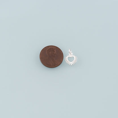 Gold Heart Charms,18K Gold Filled Heart Pendant,Dainty Heart Charm Bracelet Necklace for DIY Jewelry Making Supply