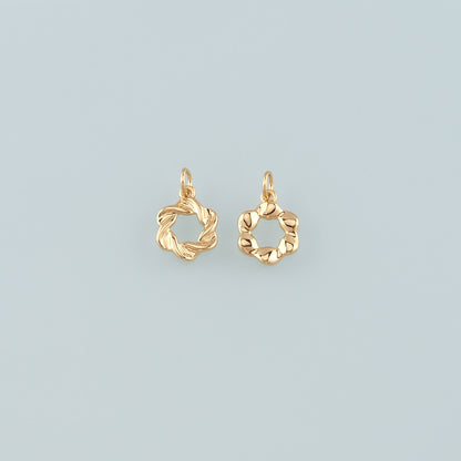 Gold Flower Charms,18K Gold Filled Flower Pendant,Dainty Flower Charm Bracelet Necklace for DIY Jewelry Making Supply